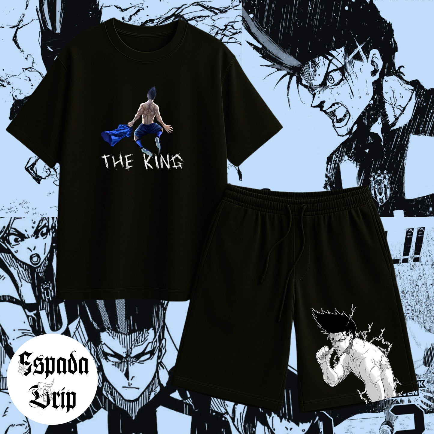 Ensemble Barou Blue Lock T-shirt + Short