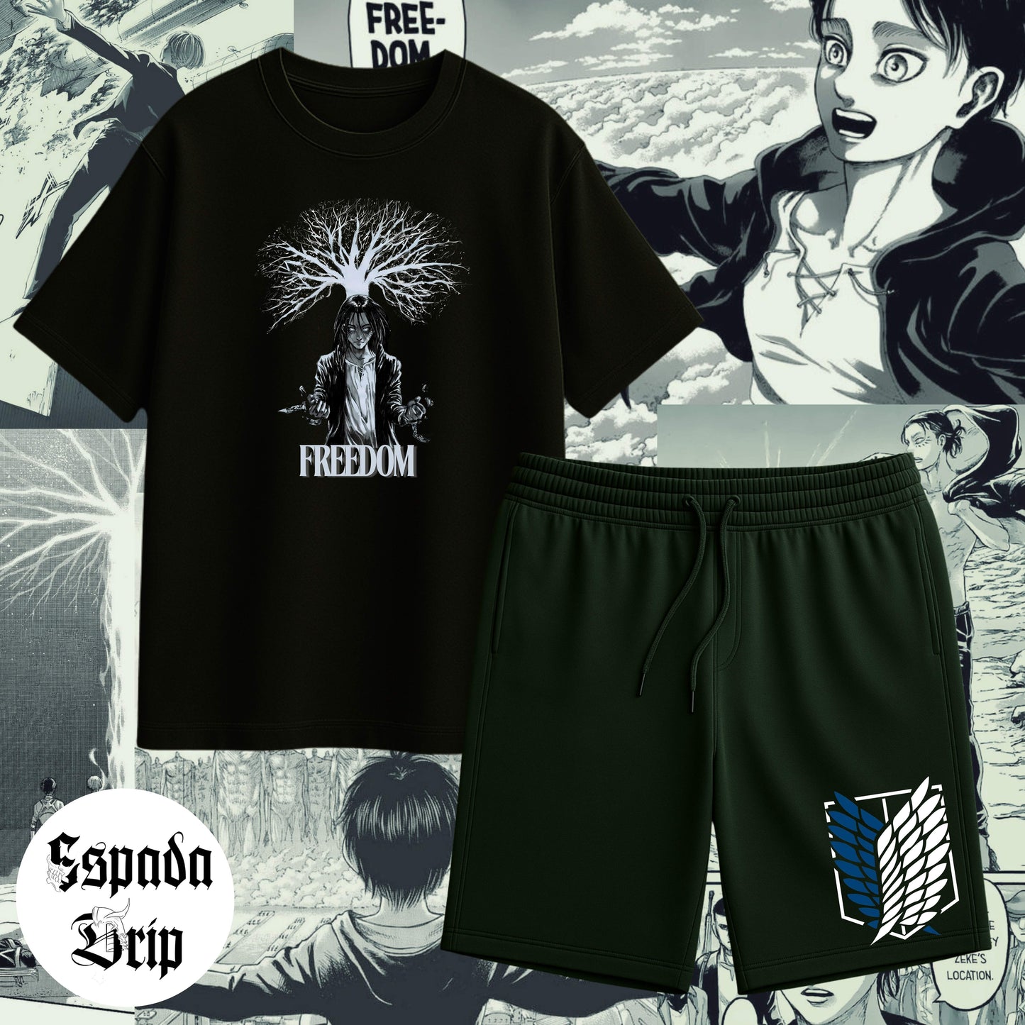 Ensemble Eren Yeager T-shirt + Short
