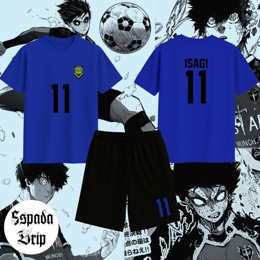 Ensemble Isagi Blue Lock T-shirt + Short